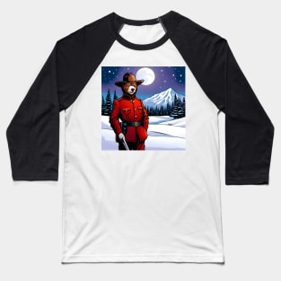 Teddy Canadian Mountie Baseball T-Shirt